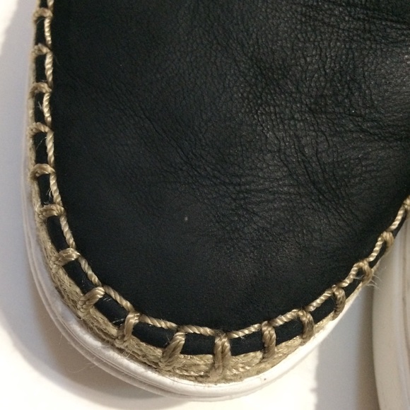 UGG Caleel Black Leather Espadrille Sneakers - Picture 11 of 15